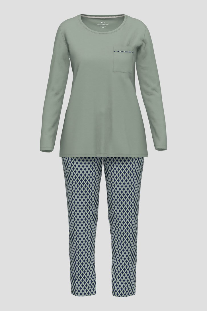 Blauw-groene pyjamaset van Götzburg voor Dames