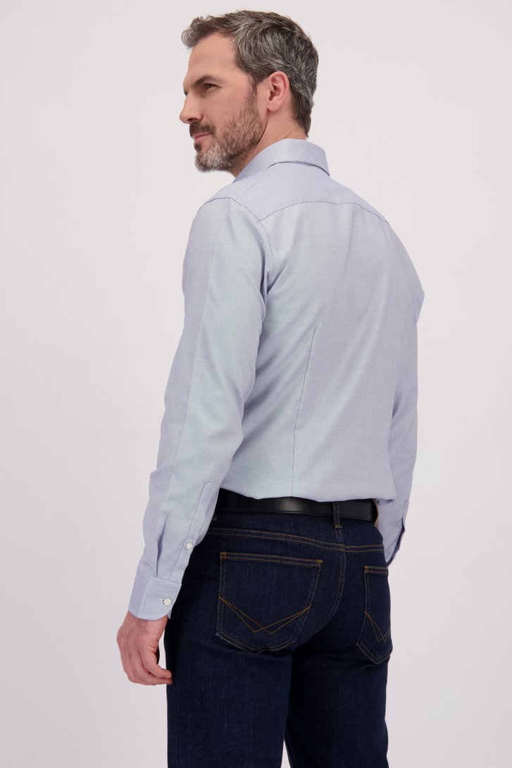 Achterkant van Blauw hemd - Regular fit  door Dansaert Black Premium voor Heren