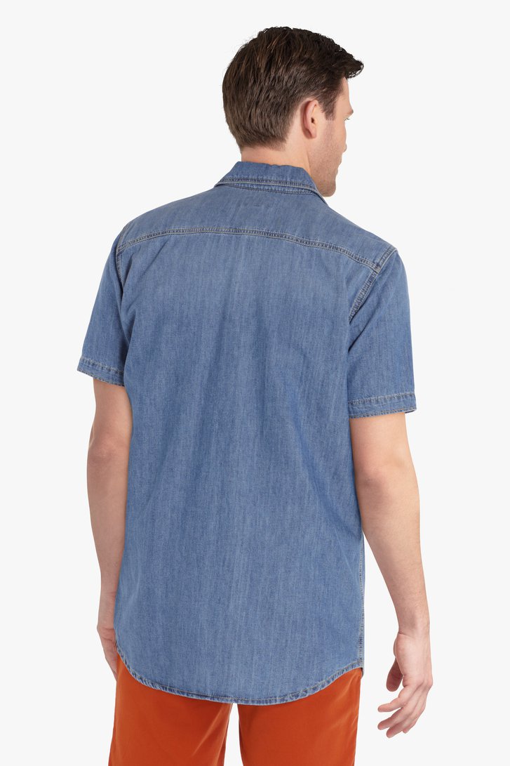 Blauw jeanshemd - regular fit van Ravøtt voor Heren