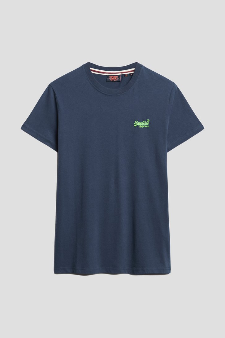 Productfoto 1 van Blauw katoenen T-shirt door Superdry voor Heren