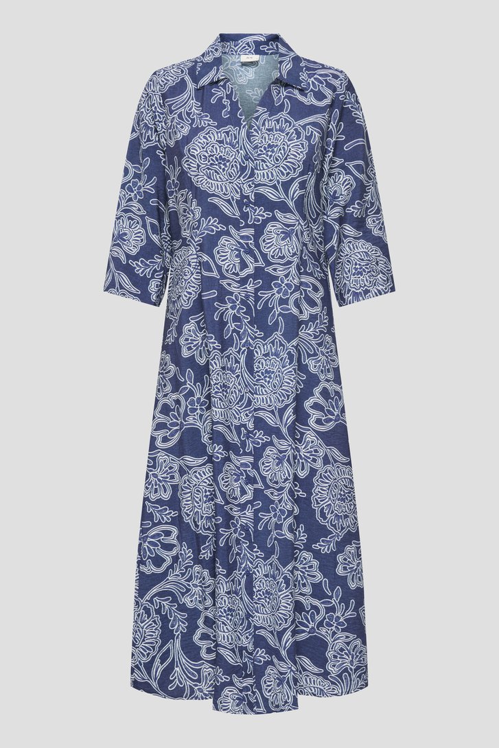 Productfoto 1 van Blauw lang kleedje met bloemenmotief door JDY voor Dames