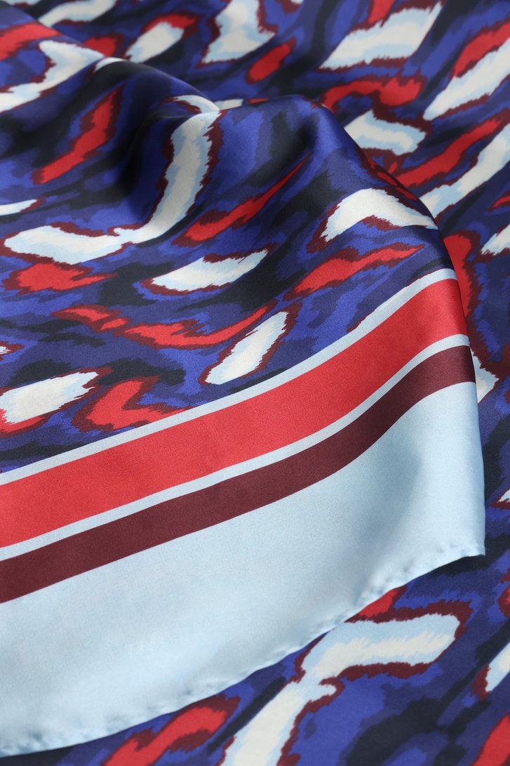 Productfoto 1 van Blauw sjaaltje met abstracte print door Claude Arielle voor Dames
