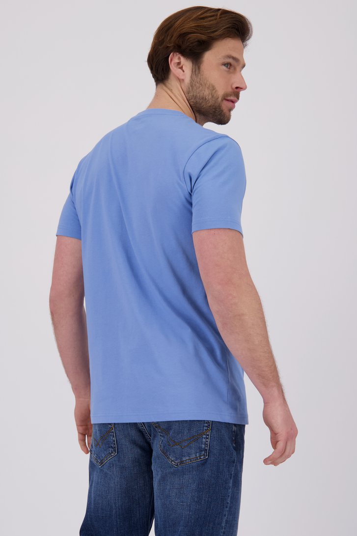 Blauw T-shirt met opdruk van Ravøtt voor Heren