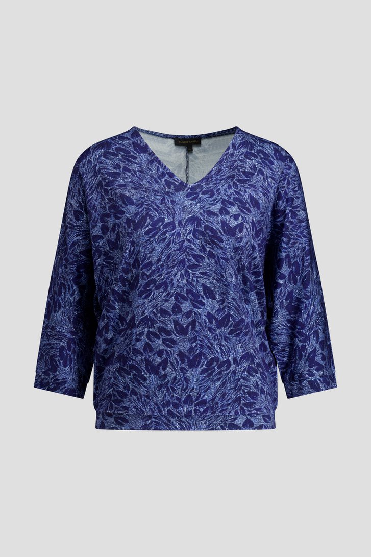 Productfoto 1 van Blauw T-shirt met print door Claude Arielle voor Dames