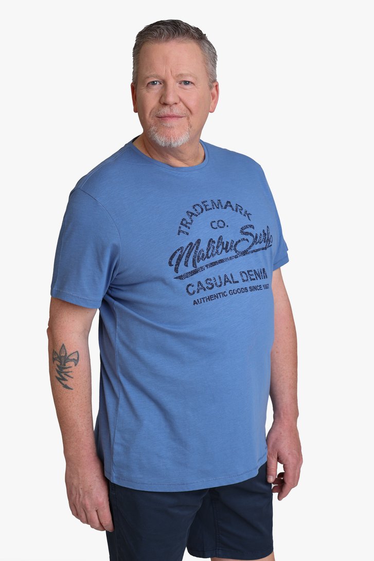 Blauw T-shirt met print