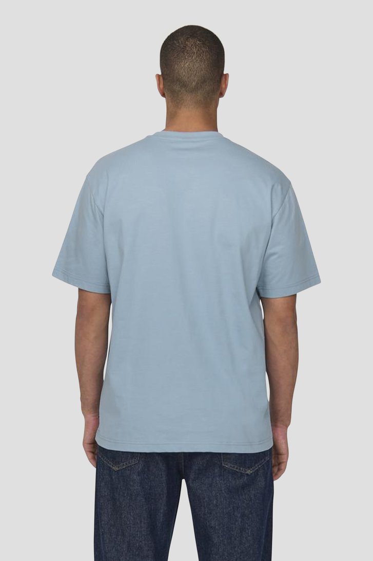 Blauw T-shirt met ronde hals van ONLY & SONS voor Heren
