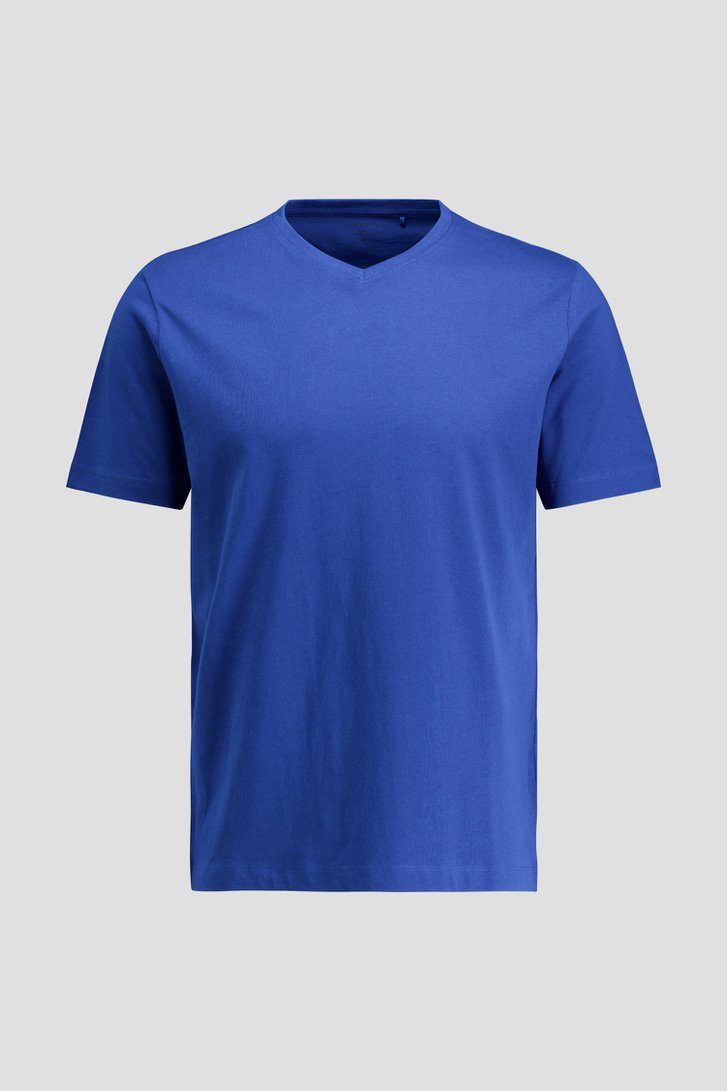 Productfoto 1 van Blauw T-shirt met V-hals door Liberty Island voor Heren