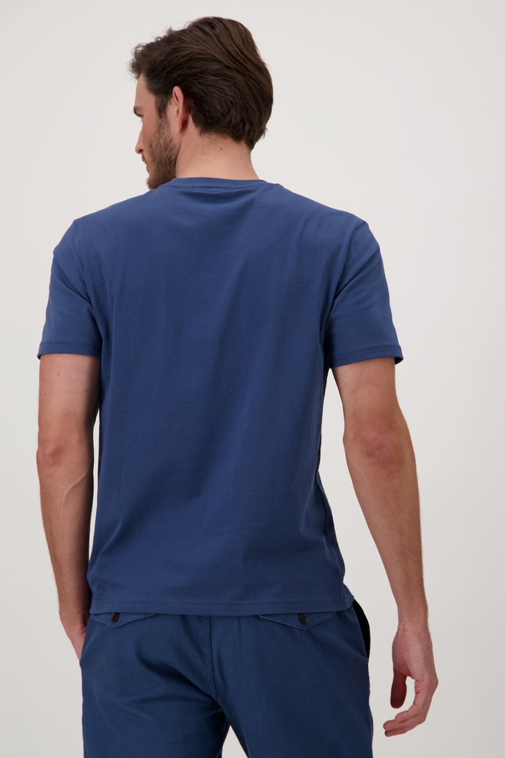 Blauw T-shirt met zomerse opdruk van Ben Sherman voor Heren