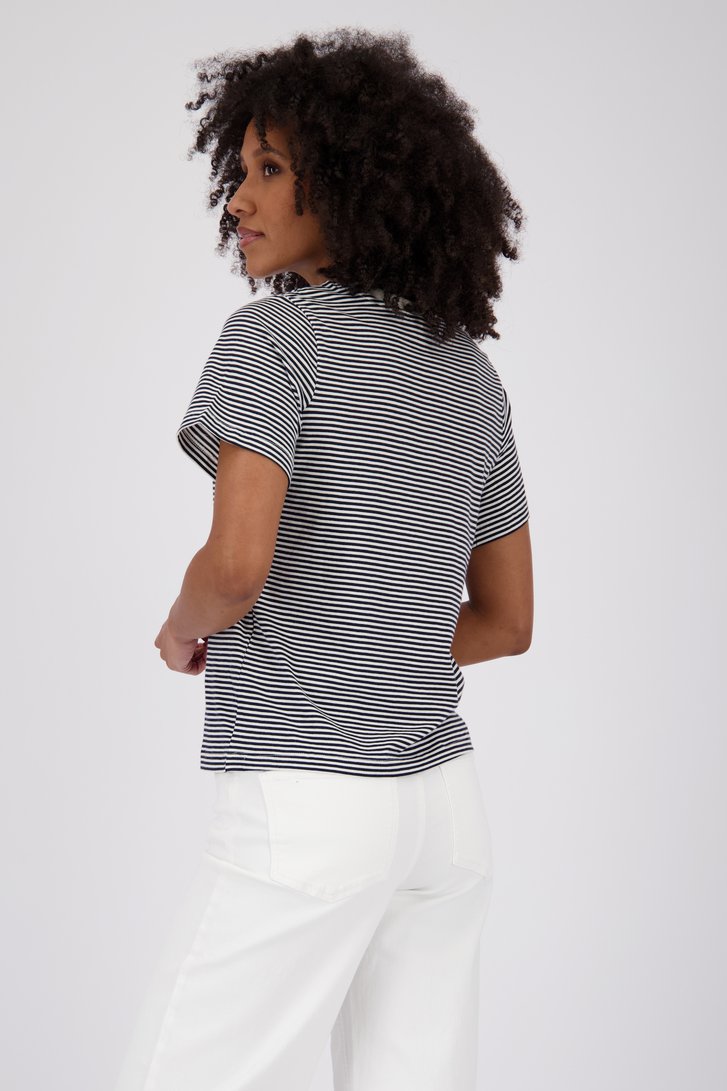 Blauw-wit gestreept T-shirt van JDY voor Dames