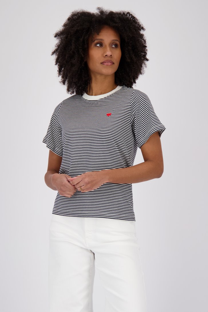 Blauw-wit gestreept T-shirt van JDY voor Dames