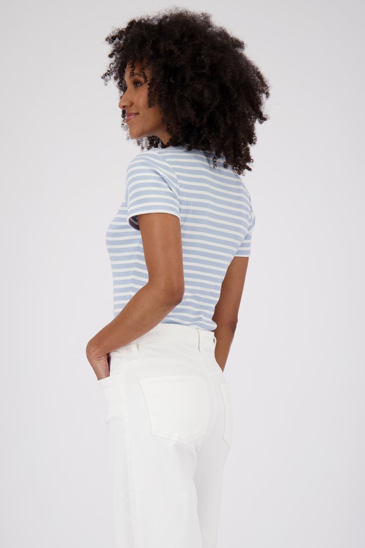 Blauw-wit gestreept T-shirt van JDY voor Dames