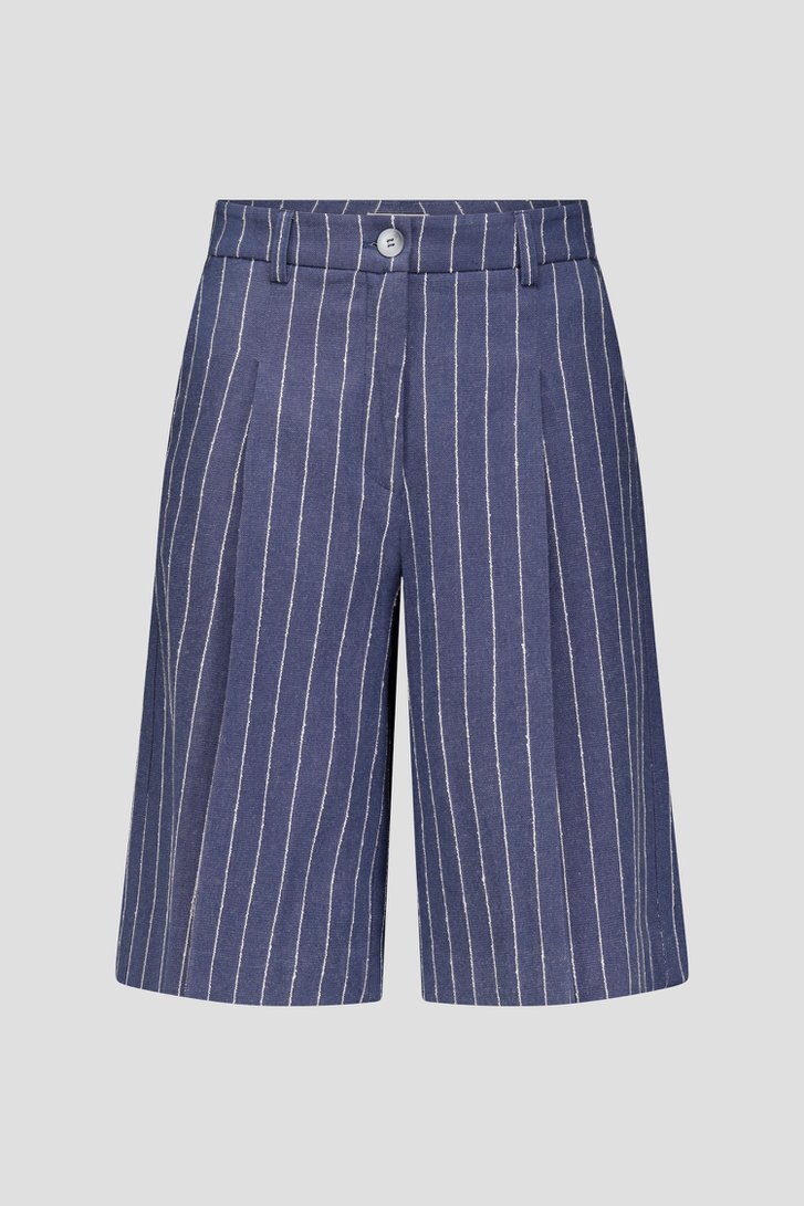 Productfoto 4 van Blauw-wit gestreepte bermuda met denim look door Louise voor Dames