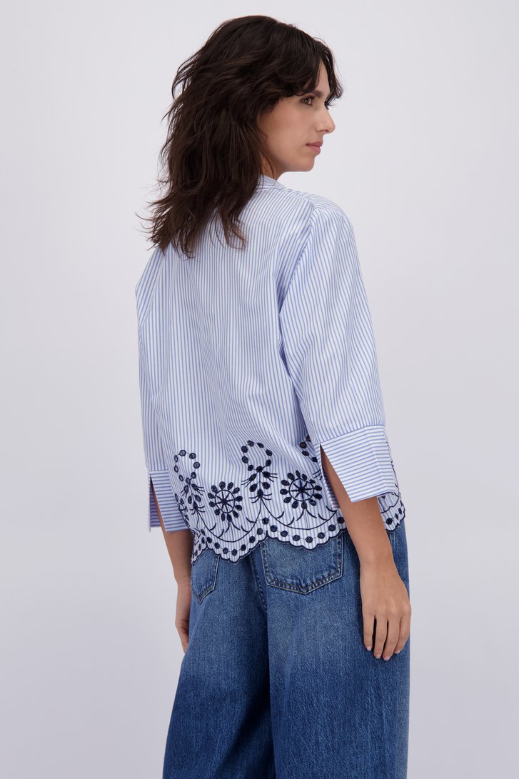 Achterkant van Blauw-wit gestreepte blouse door JDY voor Dames