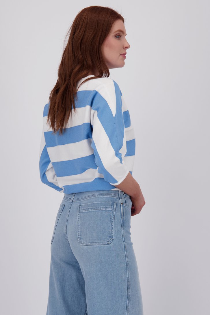 Blauw-wit gestreepte trui met 3/4de mouwen van Libelle voor Dames
