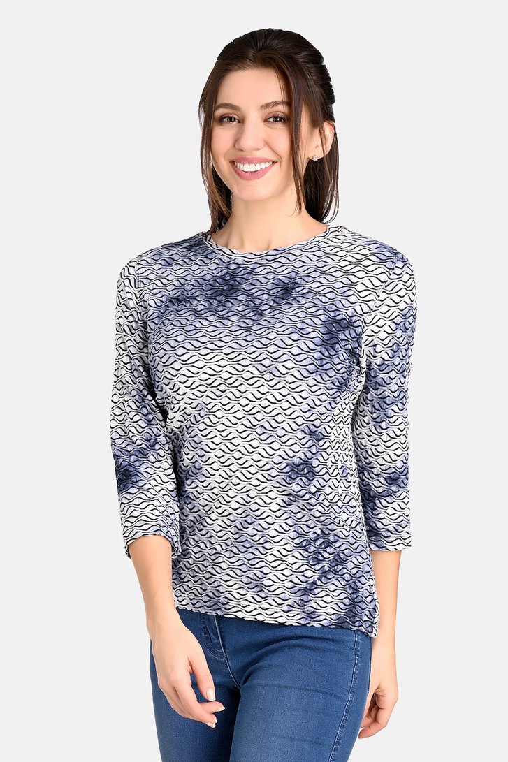 Blauw wit shirt 2025 dames