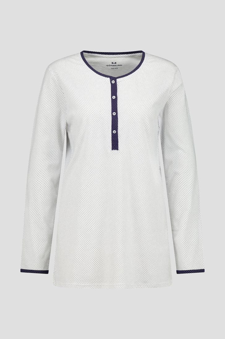 Blauw-witte pyjama set met gestipte print van Götzburg voor Dames