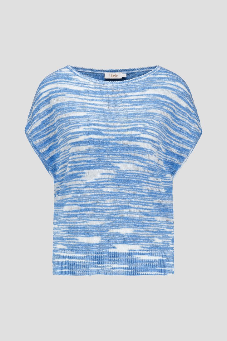 Blauw-witte trui met korte mouwen van Libelle voor Dames