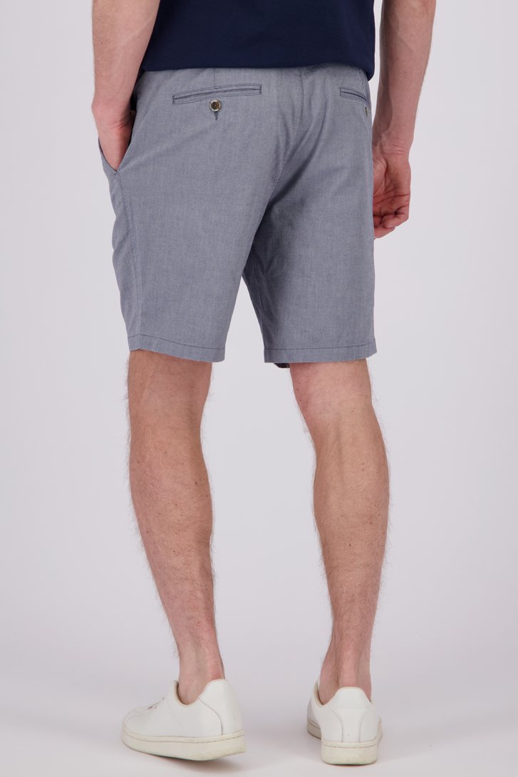 Blauwe bermuda met elastische tailleband van Dansaert Blue voor Heren