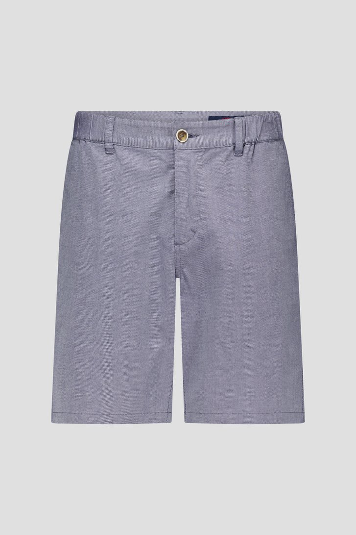 Blauwe bermuda met elastische tailleband van Dansaert Blue voor Heren