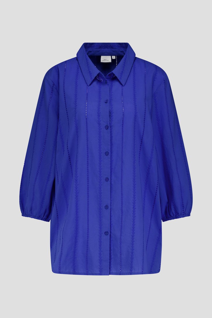 Blauwe blouse met broderie anglaise van Only Carmakoma voor Dames