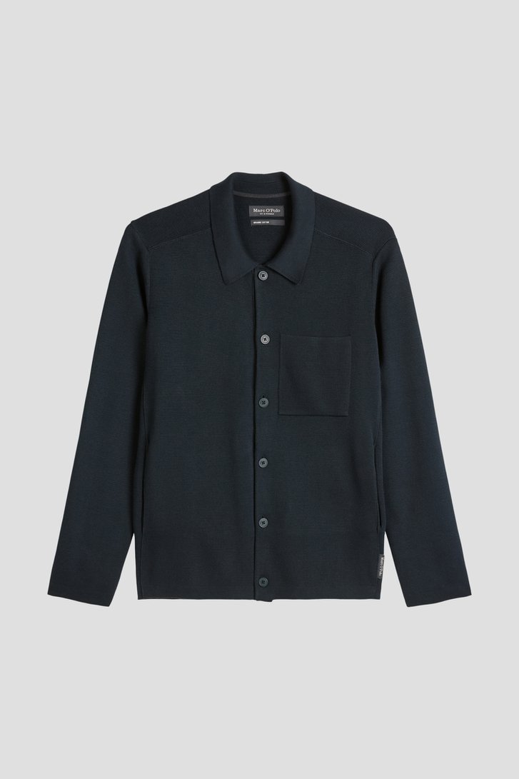Productfoto 1 van Blauwe cardigan met knopen door Marc O'Polo voor Heren