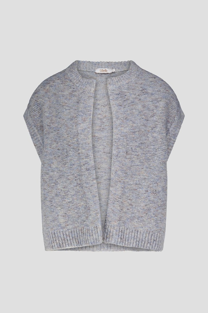 Productfoto 1 van Blauwe cardigan zonder mouwen door Libelle voor Dames
