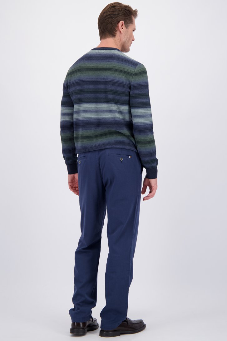 Achterkant van Blauwe chino met elastische tailleband door Dansaert Blue voor Heren