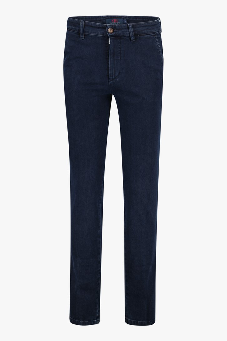 Blauwe chino met jeans look - regular fit van Dansaert Blue voor Heren