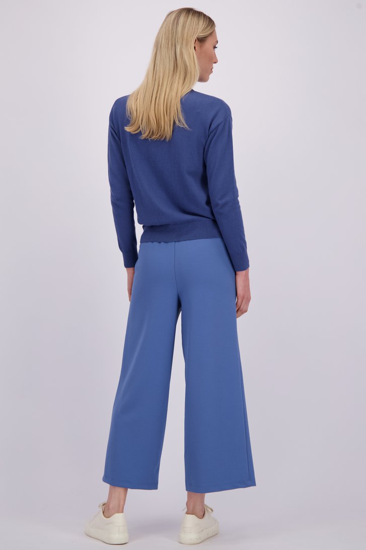 Achterkant van Blauwe culotte met stretch door Liberty Island voor Dames