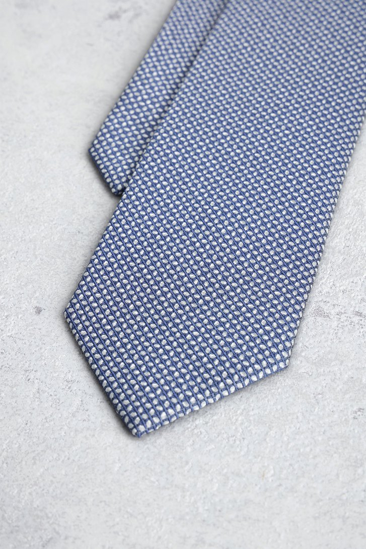 Productfoto 1 van Blauwe das met fijn grijs motief door Liberty Island voor Heren