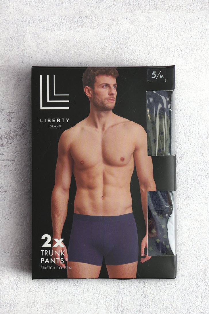 Productfoto 1 van Blauwe en groene boxer - Trunk pants - Set van 2 door Liberty Island voor Heren
