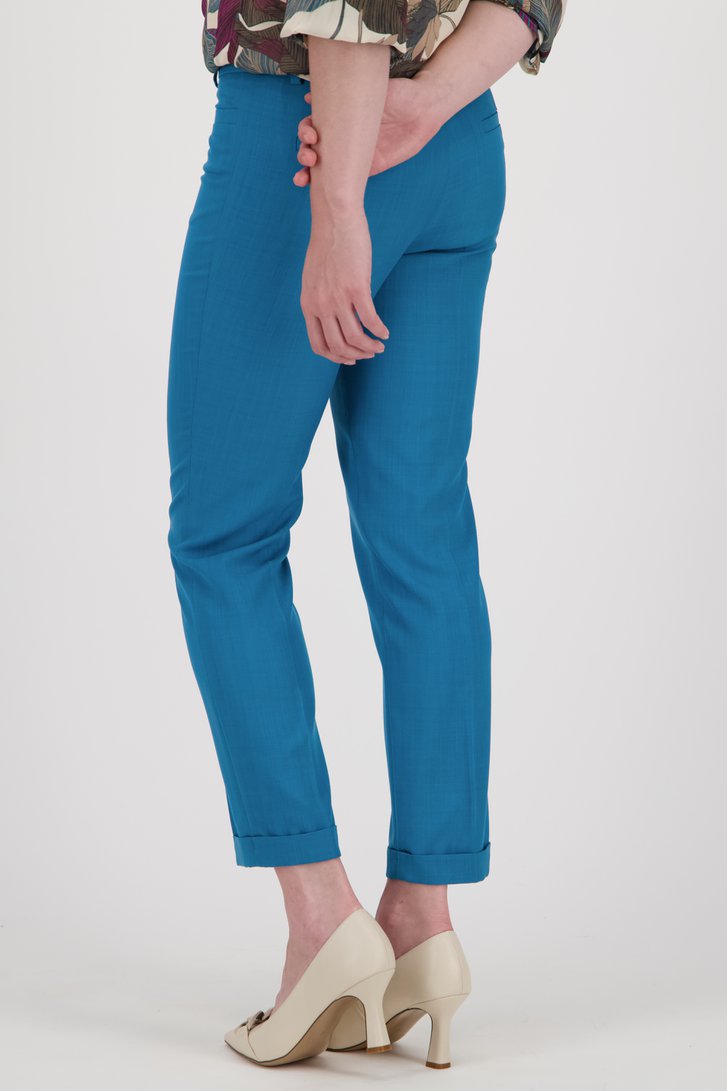Blauwe geklede broek van More & More voor Dames