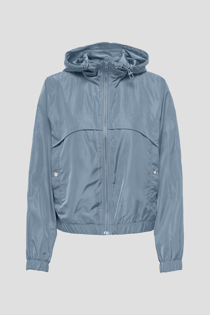 Blauwe jas met kap van JDY voor Dames