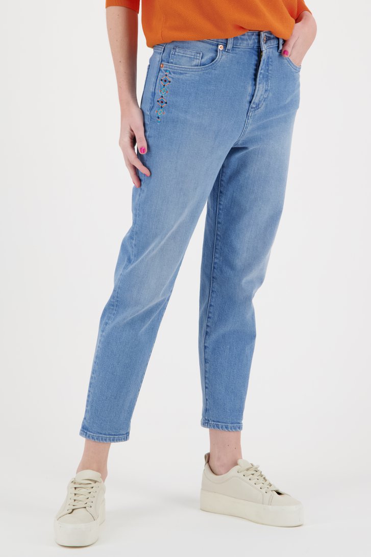 Blauwe jeans met geborduurd detail  van Libelle voor Dames