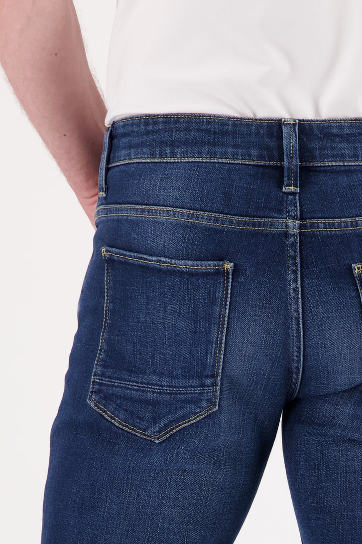Blauwe jeans met wassing - Tim - slim fit - L32 van Liberty Island Denim voor Heren