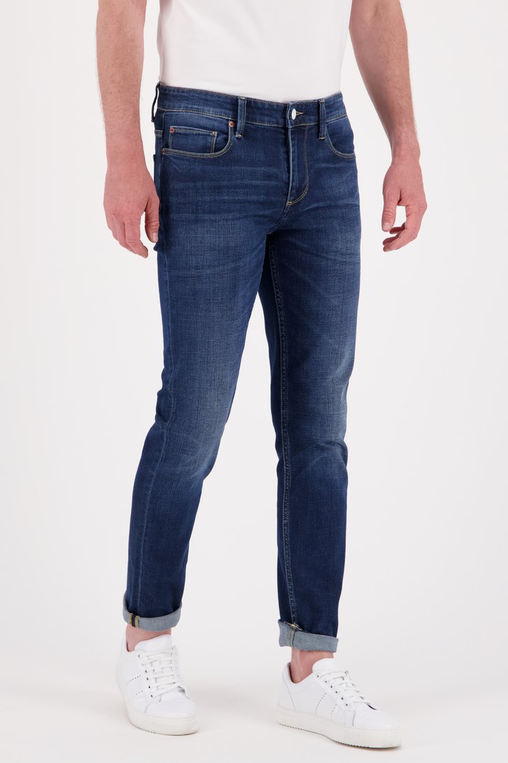 Blauwe jeans met wassing - Tim - slim fit - L32 van Liberty Island Denim voor Heren