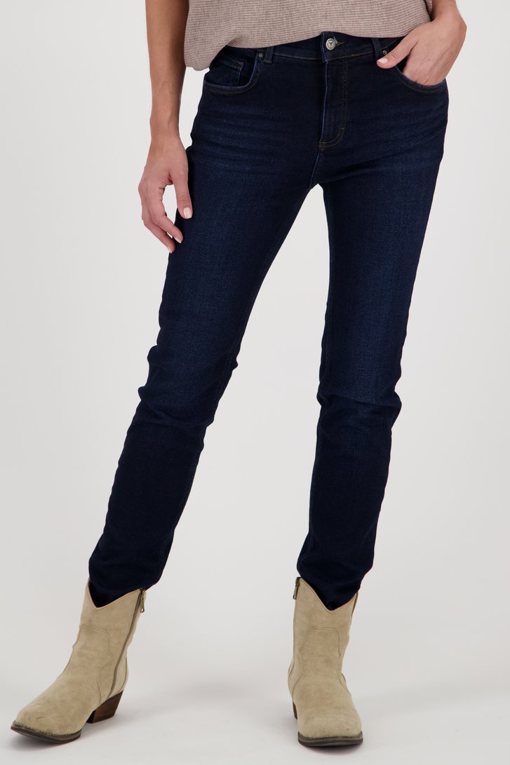& DENIM Hoge taille jeans khaki casual uitstraling Mode Spijkerbroeken Hoge taille jeans 