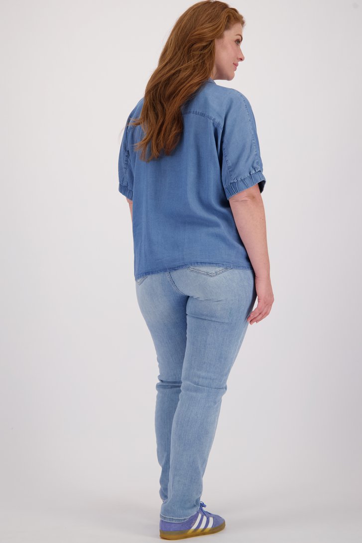 Achterkant van Blauwe jeans - Slim fit  door ONLY Carmakoma voor Dames