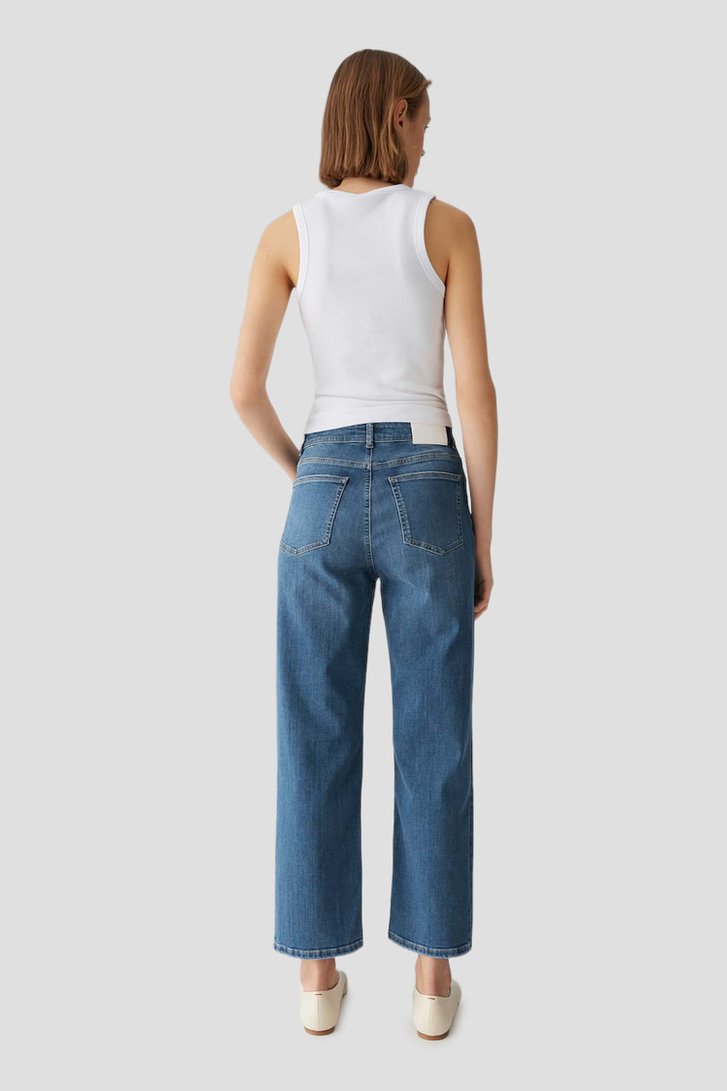 Detail van Blauwe jeans - Straight fit door Opus pants voor Dames