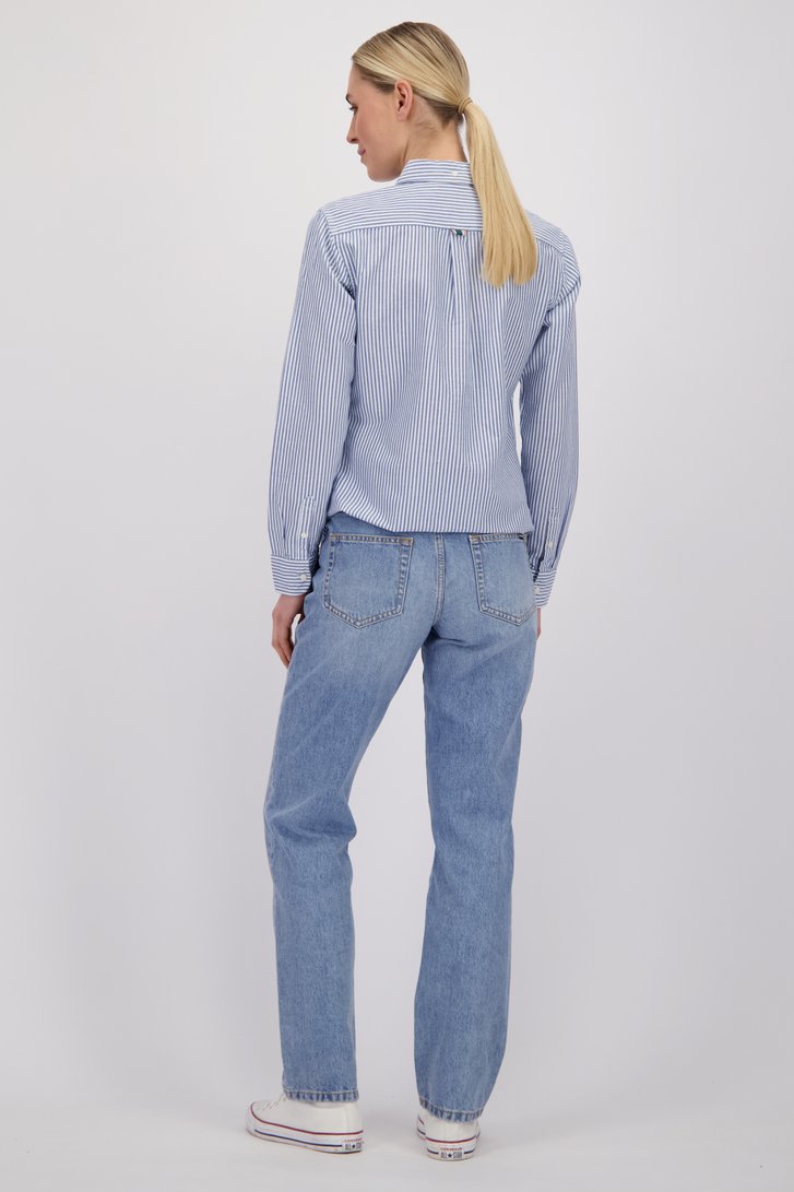 Achterkant van Blauwe jeans - Straight fit door Superdry voor Dames