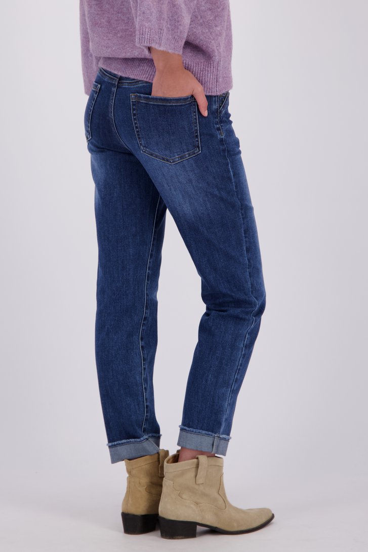 Achterkant van Blauwe jeansbroek - straight fit door Geisha voor Dames
