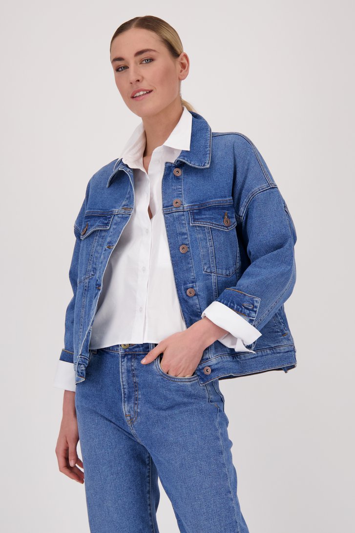Blauwe jeansvest  van Liberty Island Denim voor Dames