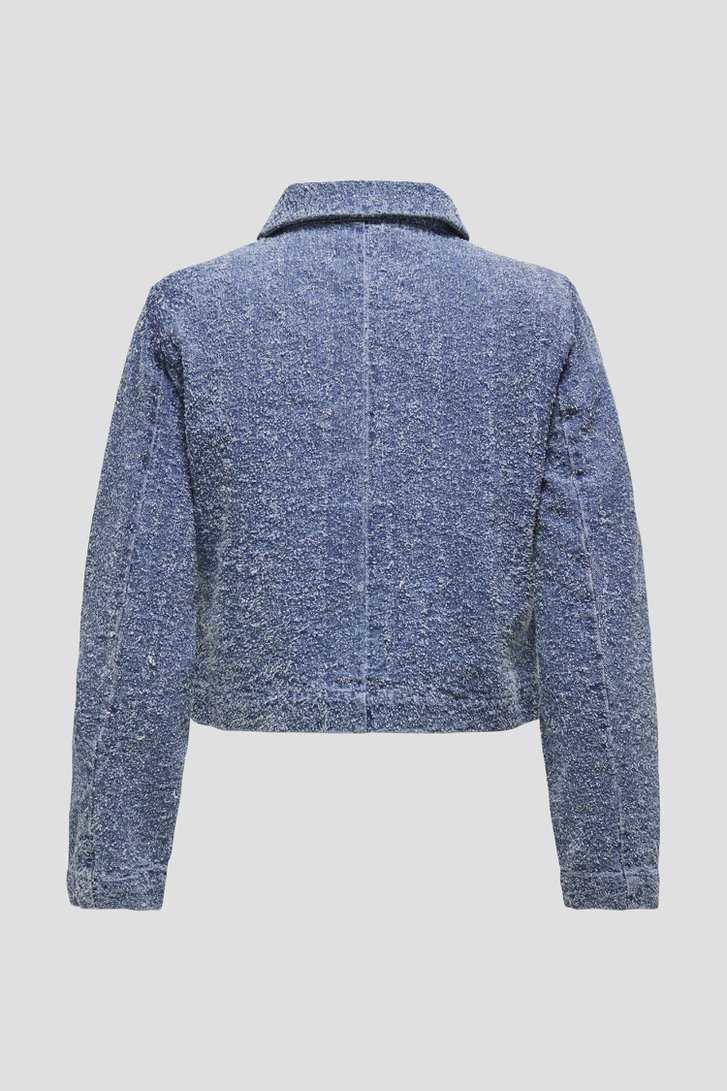 Blauwe jeansvest met gouden detailknopen van JDY voor Dames