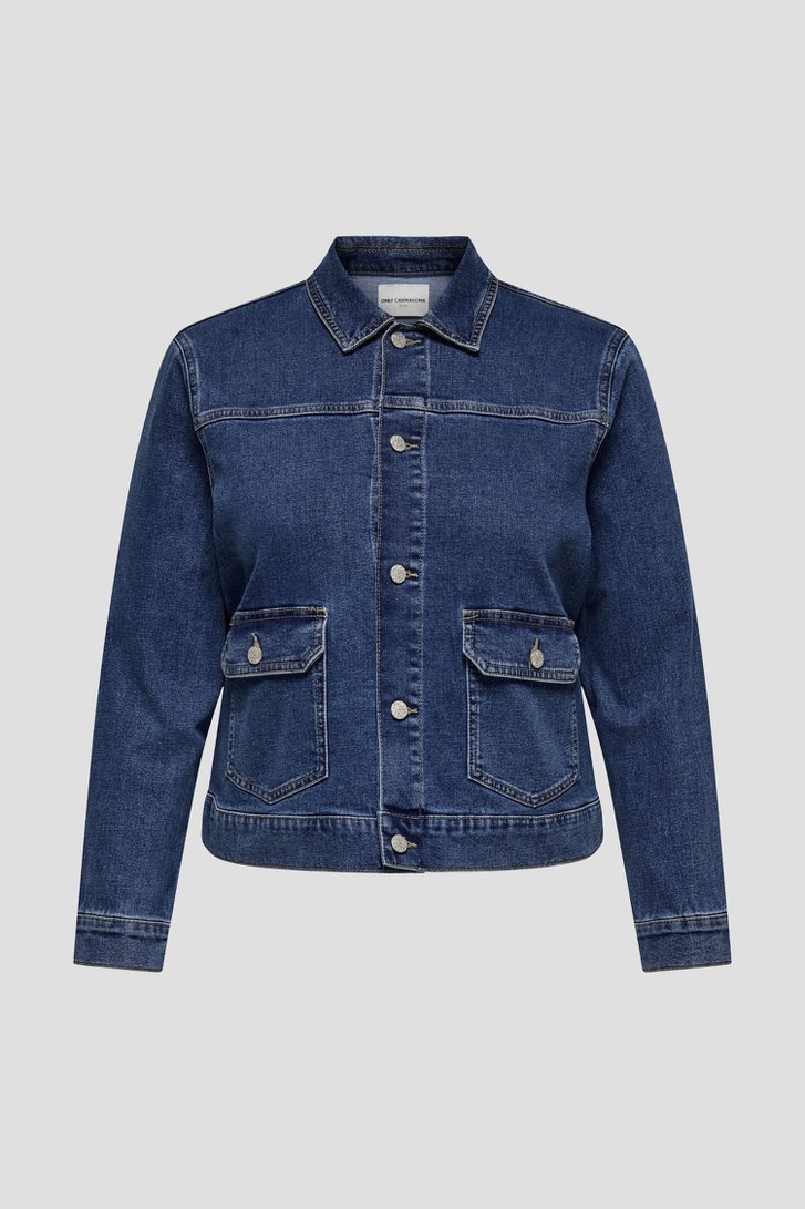 Productfoto 1 van Blauwe jeansvest door ONLY Carmakoma voor Dames