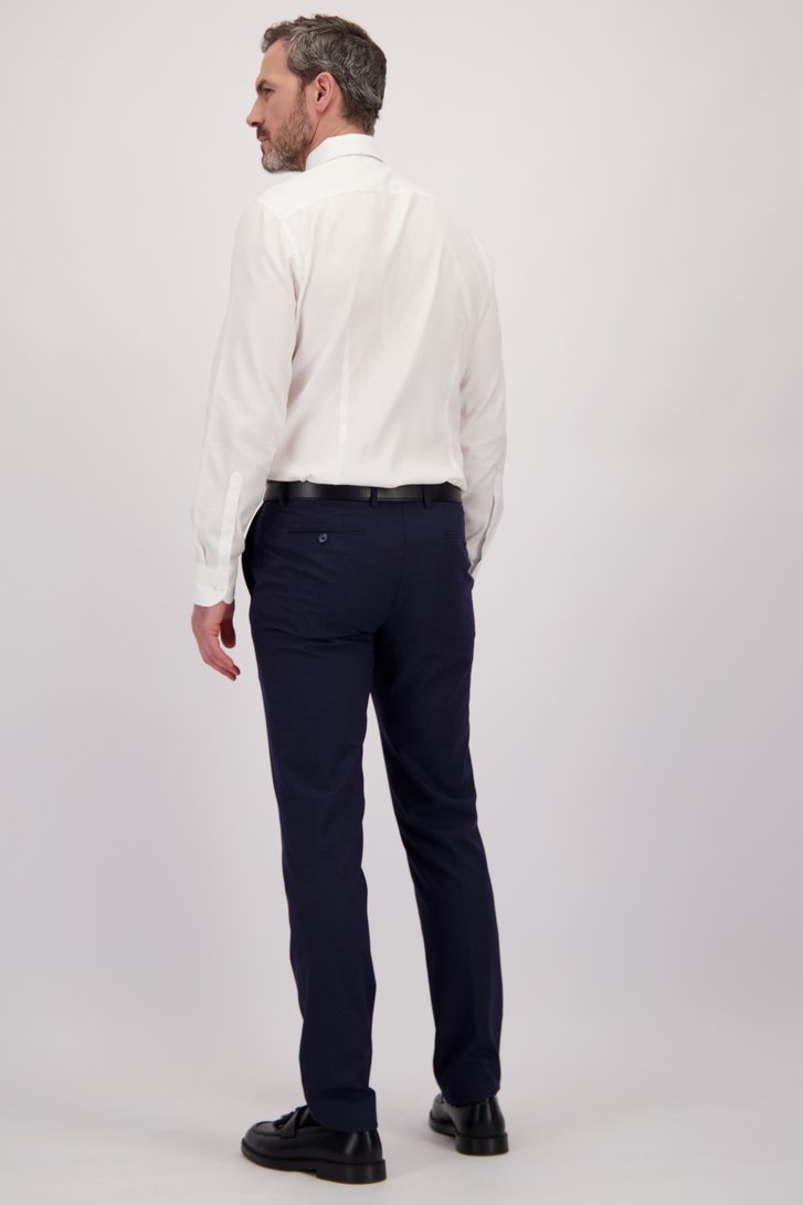 Achterkant van Blauwe kostuumbroek - Slim fit - Starmer door Dansaert Black voor Heren