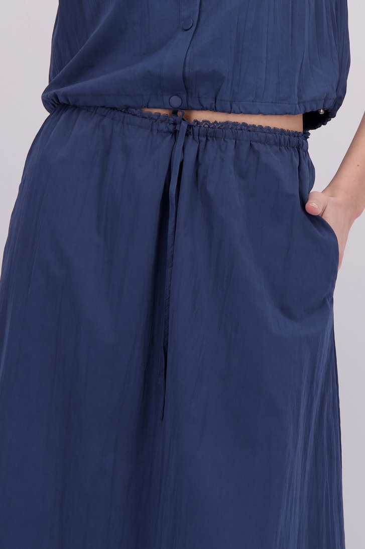 Detail van Blauwe midi rok door Geisha voor Dames