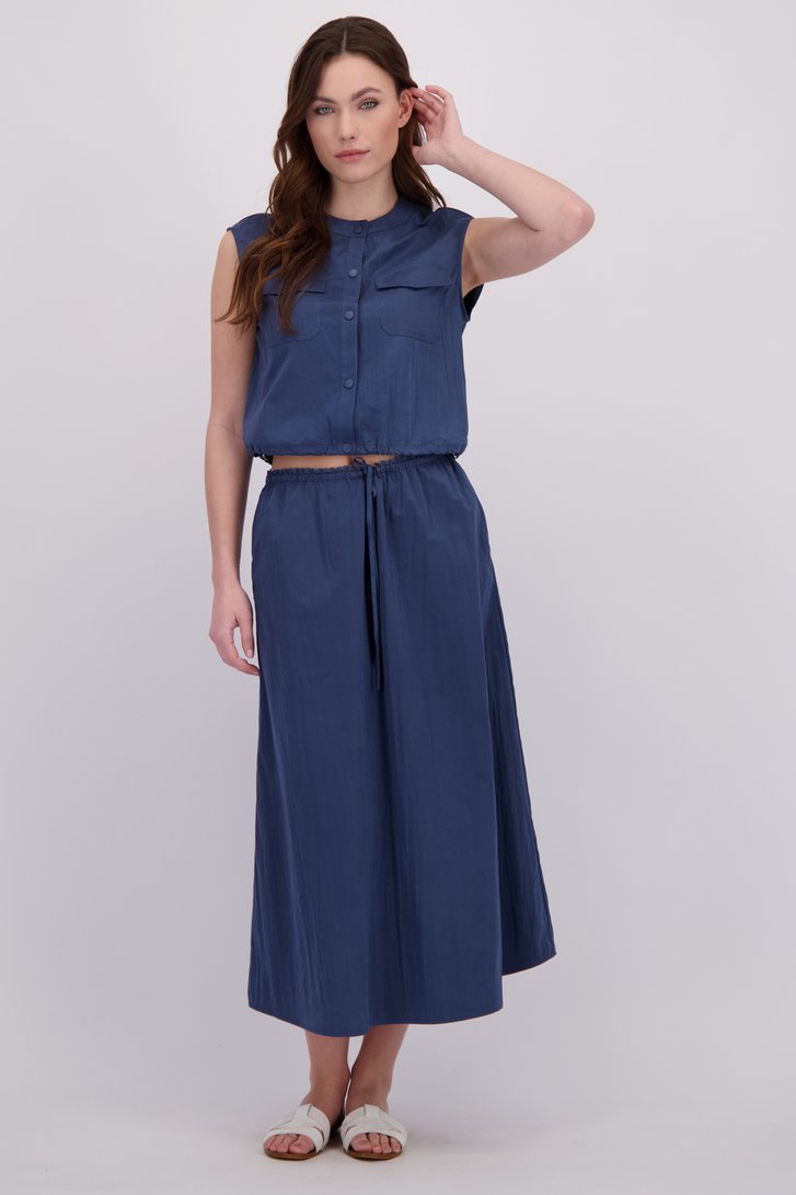 Voorkant van Blauwe midi rok door Geisha voor Dames