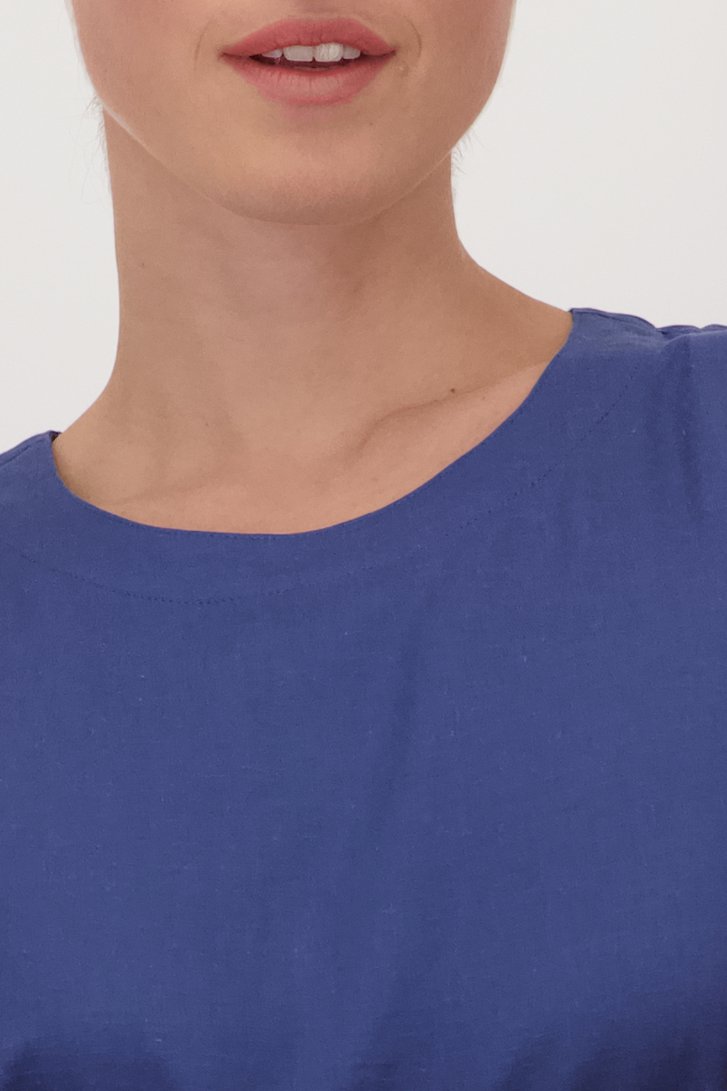 Blauwe mouwloze top met ronde hals van Liberty Island voor Dames