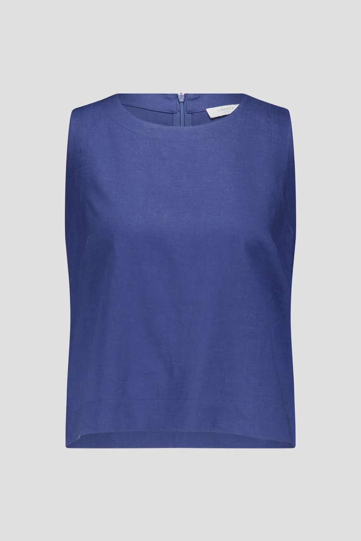 Blauwe mouwloze top met ronde hals van Liberty Island voor Dames