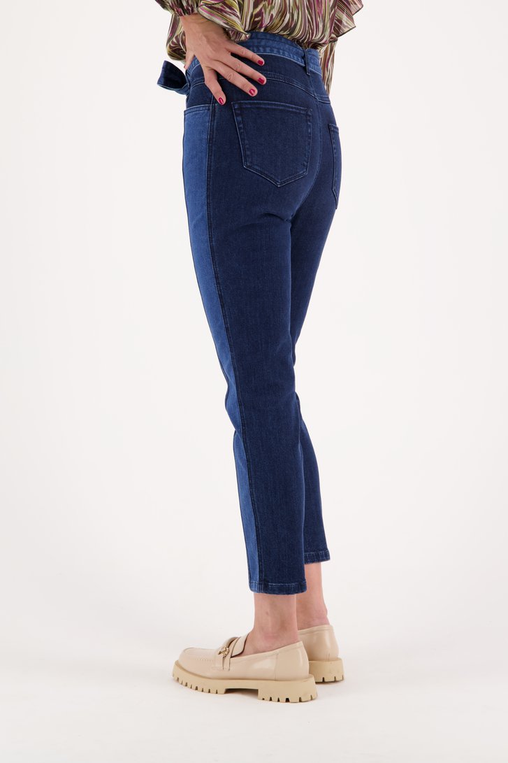 Blauwe patchwork jeans - carrot fit van Louise voor Dames